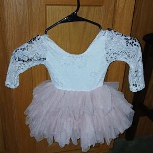 Pink and White Lace Infant Dress